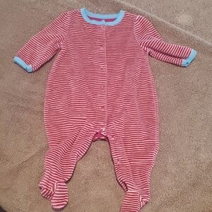 GAP Red and Blue Footies One Piece with Stripes